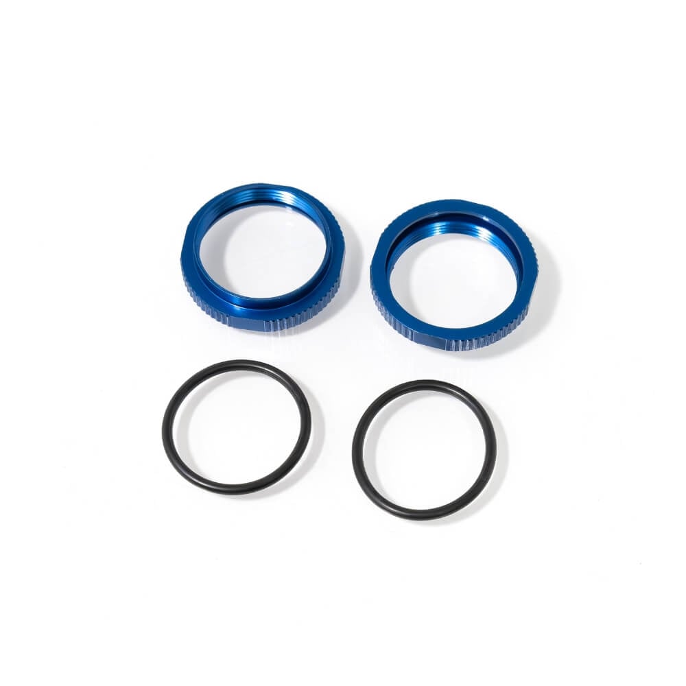 TKR6013BL TKR6013BL – Shock Adjustment Collars (short, aluminum, BLUE ano, 2pcs) – Bild 1