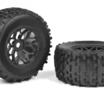 Team Corally - 1-8 MT Tires - Gripper - Glued on BBS Rims - Black - 1 Pair