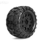 Jetko EX Tyre MT Raptor Belted 3.8 17mm-12mm Black Wheel"