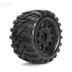 Jetko EX Tyre MT Defender Belted 3.8 17mm-12mm Black Wheel"