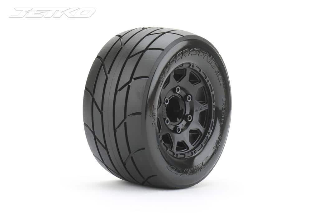 JK2804CB Jetko EX Tyre MT Super Sonic Black Wheel 2.8 Hex 12-14-17mm (2)" – Bild 1