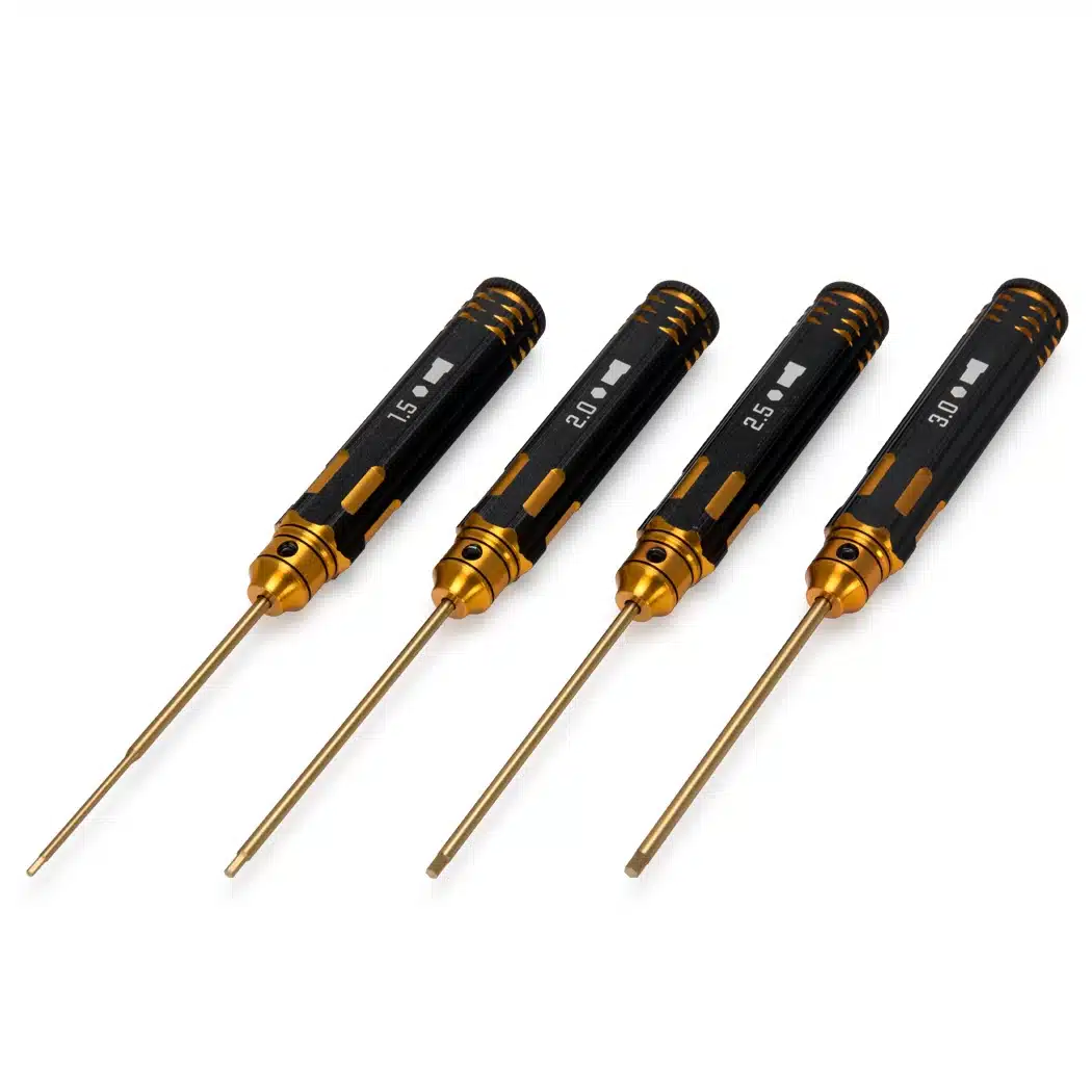 MD21000 M-Drive Pro TiN Allen Wrench Straight Hex Tool Set - 1.5, 2, 2.5 & 3mm – Bild 1
