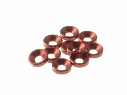 Hiro Seiko 3mm Alloy Countersunk Washer [Red] ( 10 pcs)