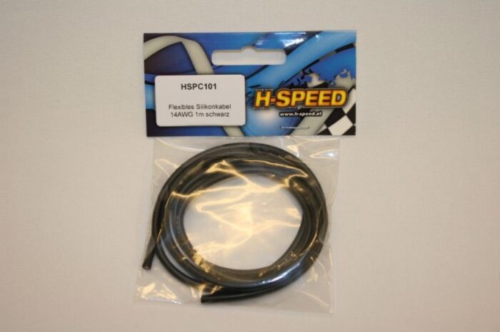 Flexibles Silikonkabel 14AWG 1m schwarz 2,5mm²