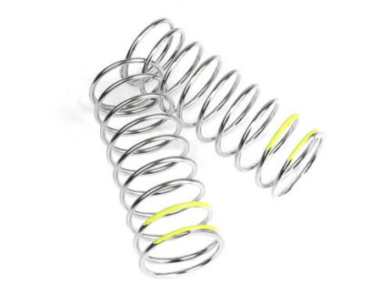 TKR6105-LF Shock Spring Set (front, 1.6×9.75, 4.44lb/in, 57mm, yellow)