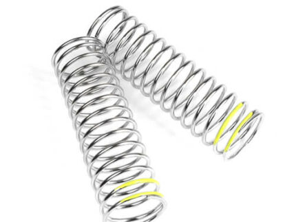 TKR6115-LF Shock Spring Set (rear, 1.5×12.5, 2.56lb/in, 70mm, yellow)