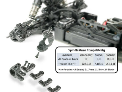 TKR6553X-Adjustable Ackermann Spindles (L/R, EB/ET410)
