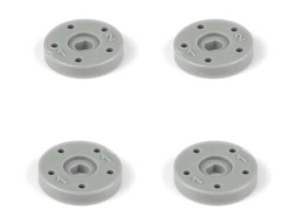 TKR6705E-Shock Piston Set (5×1.1, 5×1.2, flat/flat, 13mm, 4pcs)