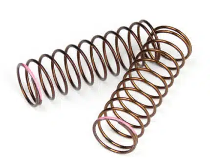 TKR7243-Shock Spring Set (rear, 1.3×11.25, 2.4lb/in, 63mm, pink)
