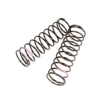 TKR8764-LF Shock Spring Set (front, 1.6×11.0, 3.82lb/in, 75mm, pink)