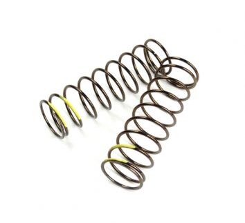 TKR8766-LF Shock Spring Set (front, 1.6×9.7, 4.47lb/in, 75mm, yellow)