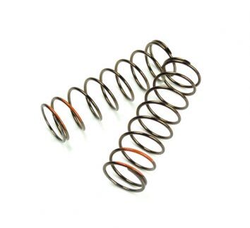 TKR8767-LF Shock Spring Set (front, 1.6×9.0, 4.91lb/in, 75mm, orange)