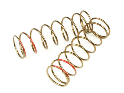 TKR8768-LF Shock Spring Set (front, 1.6×8.5, 5.29lb/in, 75mm, red)