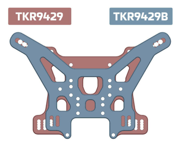 TKR9429B – Shock Tower (rear, lightened, 7075 CNC, GM ano, ET/NT48 2.0)