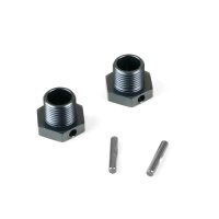 TKR9674 – Wheel Hubs (+1mm offset, 17mm, gun metal ano, w/pins, 2pcs)