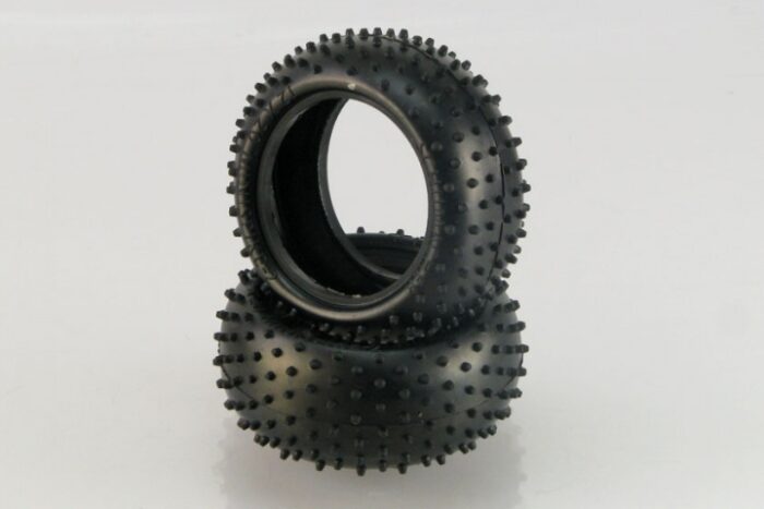 U6763-1:10 Schumacher Minispike2 - Heckreifen 2.2", silber (2)